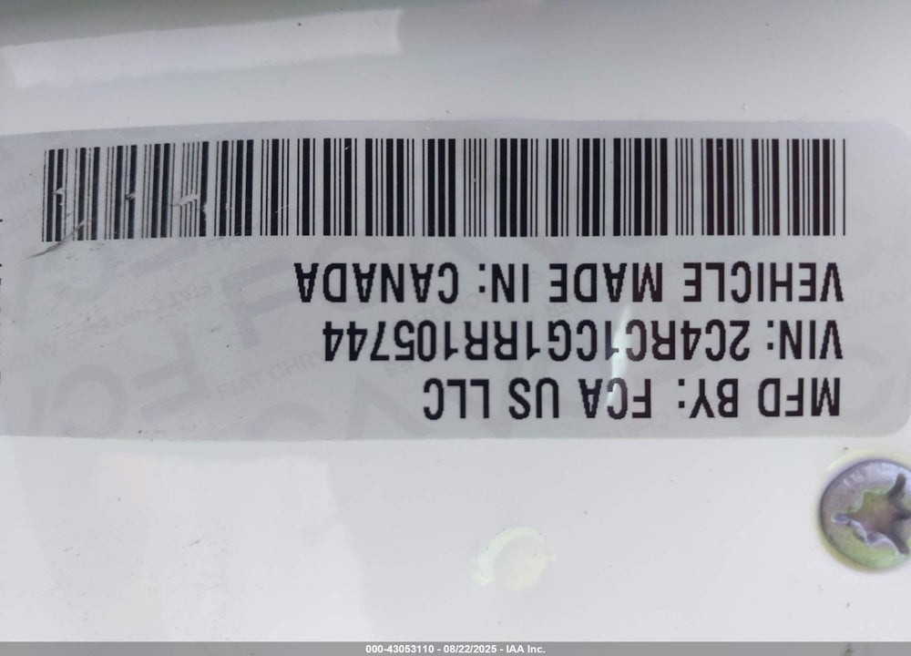 2024 CHRYSLER VOYAGER LX VIN: 2C4RC1CG1RR105744