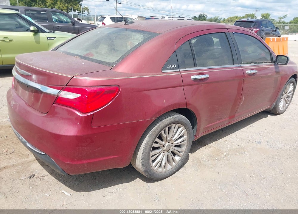2012 CHRYSLER 200 LIMITED VIN: 1C3CCBCG4CN250989