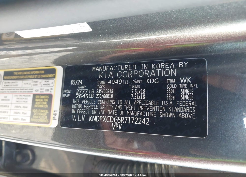 2024 KIA SPORTAGE HYBRID SX-PRESTIGE VIN: KNDPXCDG5R7172242