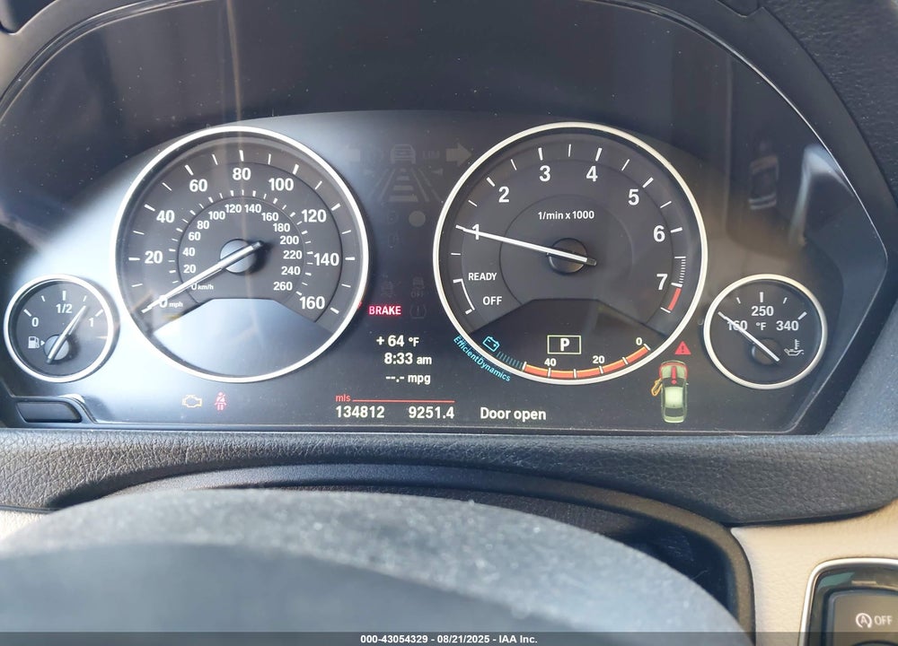 2013 BMW 3 SERIES VIN: WBA3B5C50DF597467