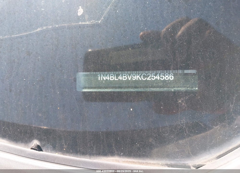 2019 NISSAN ALTIMA 2.5 S VIN: 1N4BL4BV9KC254586