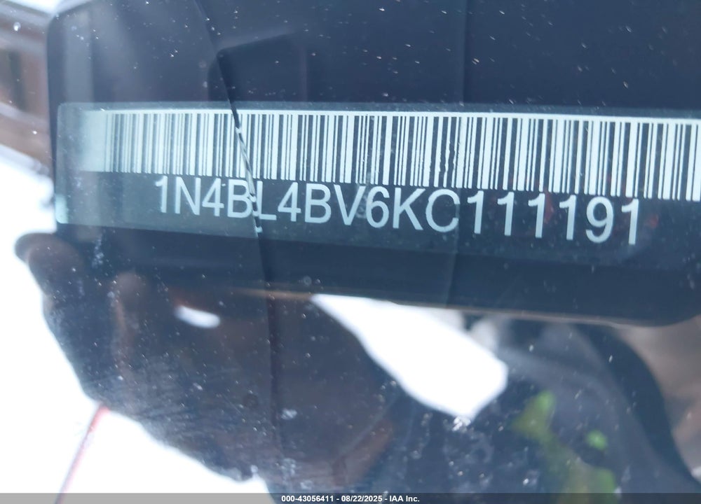 2019 NISSAN ALTIMA VIN: 1N4BL4BV6KC111191