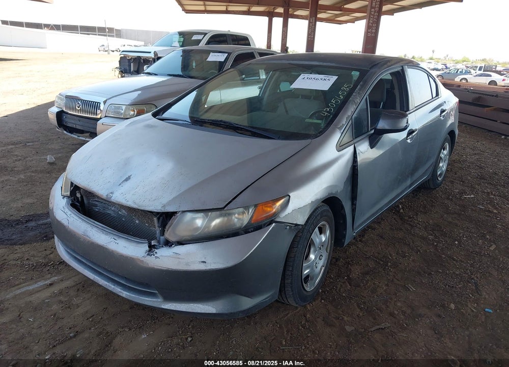 2012 HONDA CIVIC LX VIN: 19XFB2F58CE325509