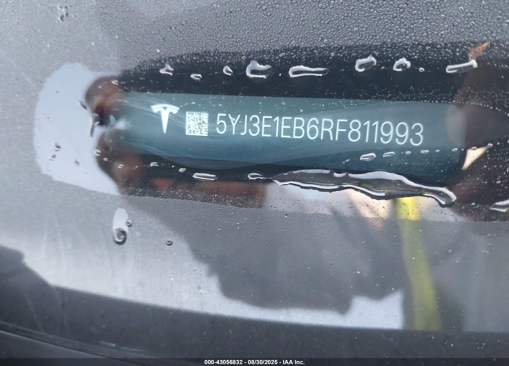 2024 TESLA MODEL 3 VIN: 5YJ3E1EB6RF811993