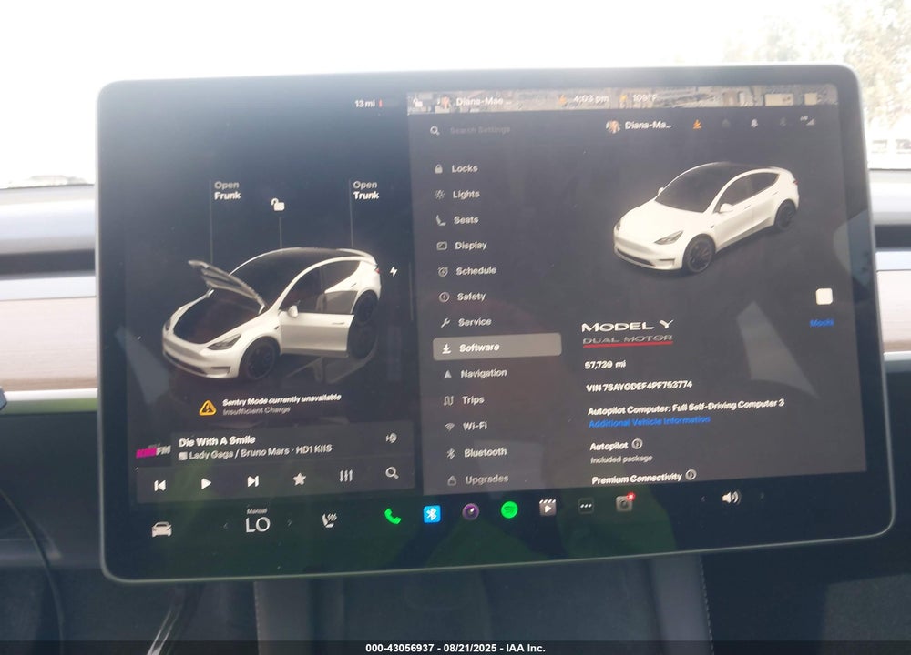 2023 TESLA MODEL Y VIN: 7SAYGDEF4PF753774