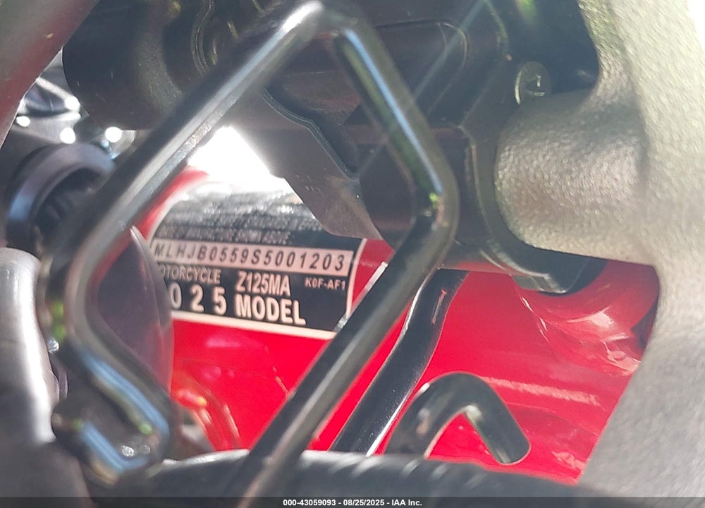 2025 HONDA Z125 MA VIN: MLHJB0559S5001203