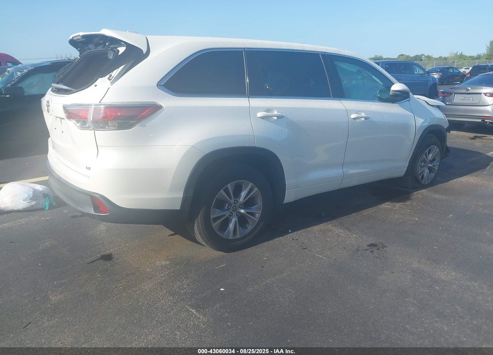 2016 TOYOTA HIGHLANDER LE PLUS V6 VIN: 5TDZKRFH9GS121703
