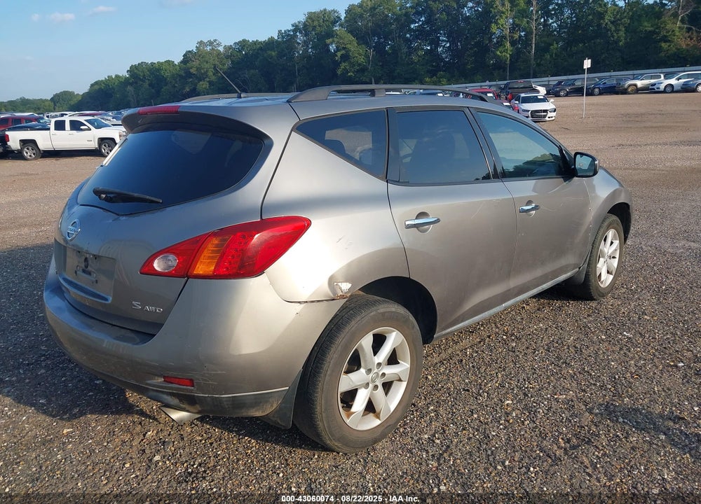 2009 NISSAN MURANO S VIN: JN8AZ18W79W151778