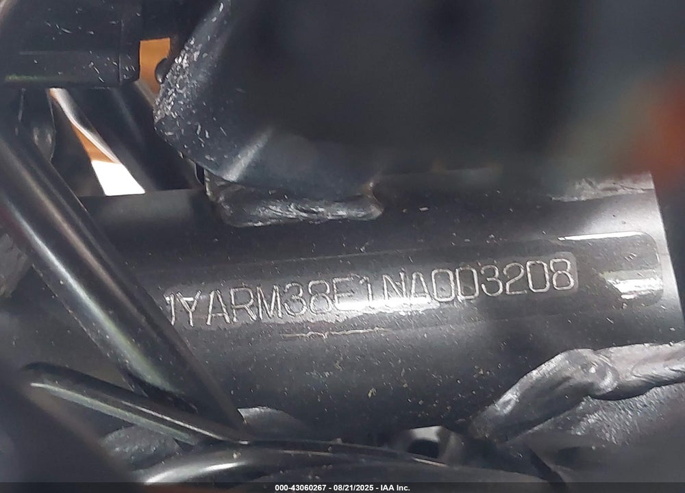 2022 YAMAHA YZFR7 VIN: JYARM38E1NA003208