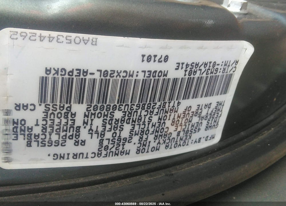 2003 TOYOTA AVALON XLS VIN: 4T1BF28B63U308002