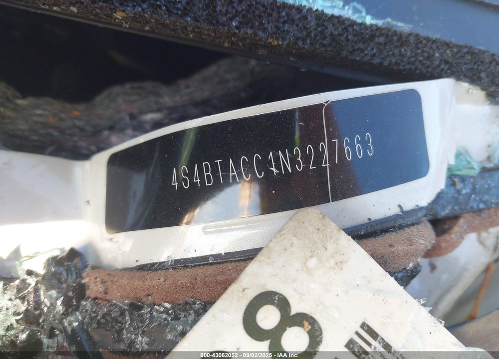 2022 SUBARU OUTBACK VIN: 4S4BTACC1N3227663