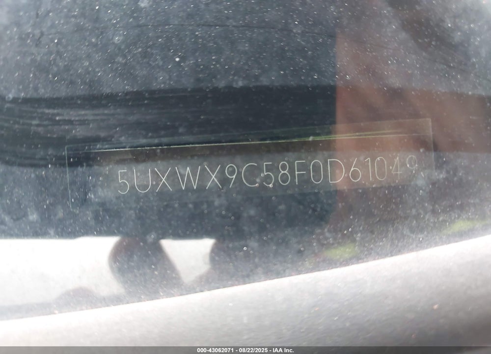 2015 BMW X3 VIN: 5UXWX9C58F0D61049
