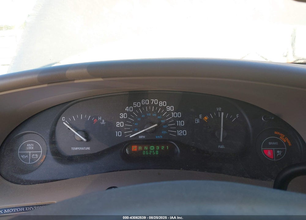 1999 BUICK CENTURY CUSTOM VIN: 2G4WS52M7X1412931
