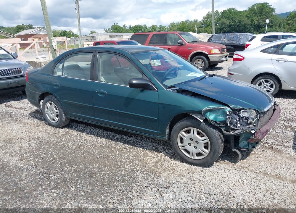 2002 HONDA CIVIC LX VIN: 1HGES16552L063333