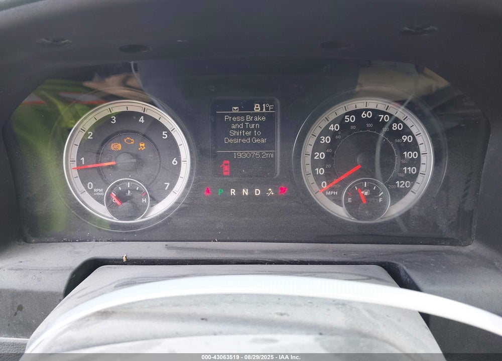 2013 RAM 1500 VIN: 1C6RR6FG0DS665471