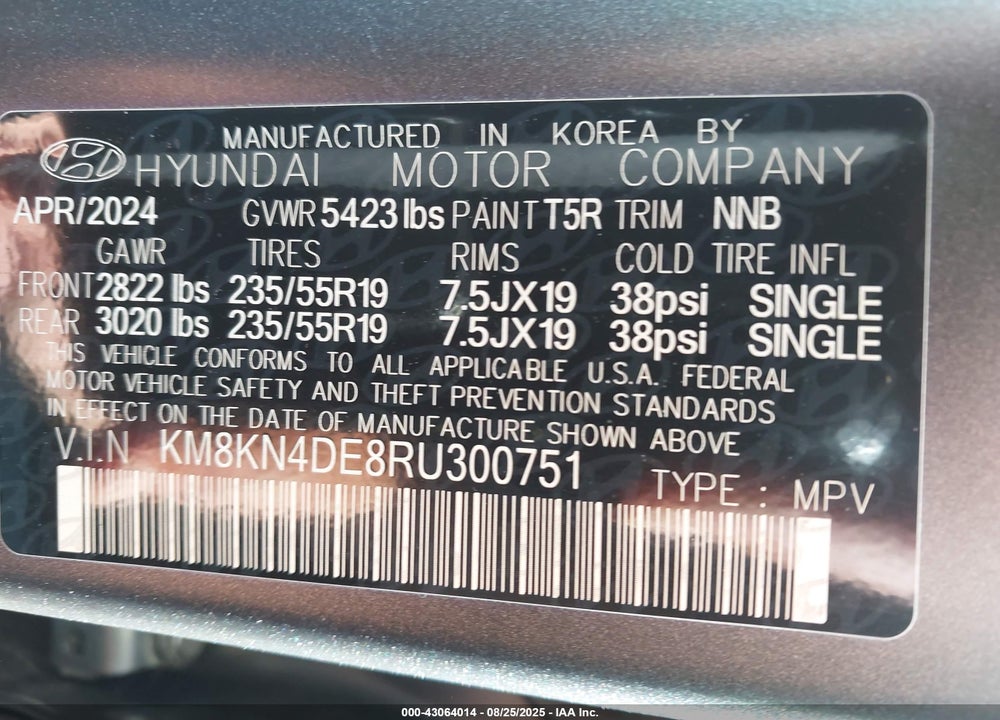 2024 HYUNDAI IONIQ 5 SEL VIN: KM8KN4DE8RU300751