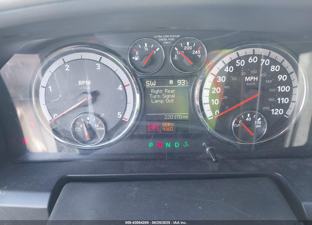 2011 RAM RAM 2500 VIN: 3D7UT2CL4BG610434