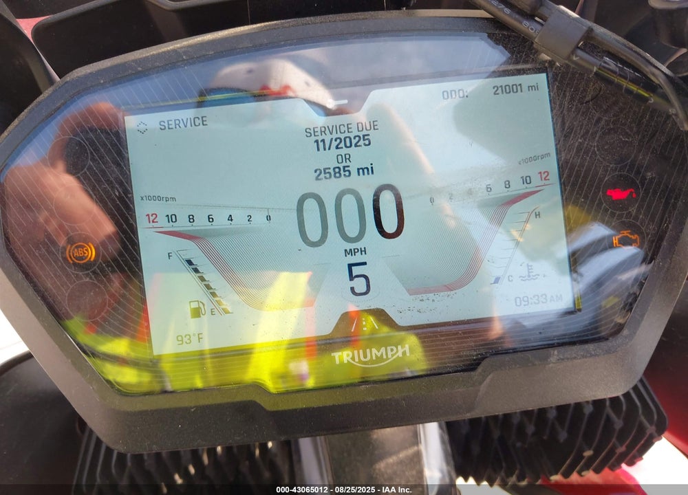 2022 TRIUMPH MOTORCYCLE TIGER 850 SPORT VIN: SMTE68DG9NTBA6432