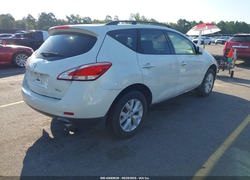 2012 NISSAN MURANO VIN: JN8AZ1MU0CW108573