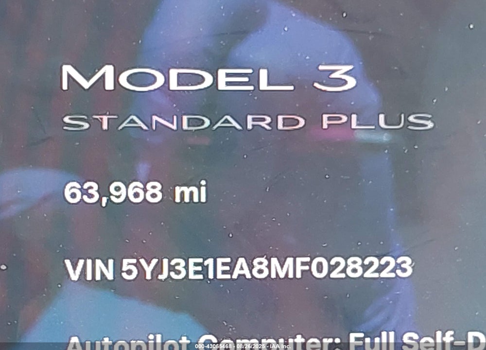 2021 TESLA MODEL 3 VIN: 5YJ3E1EA8MF028223