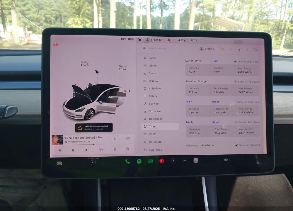 2018 TESLA MODEL 3 LONG RANGE/PERFORMANCE VIN: 5YJ3E1EB8JF067799