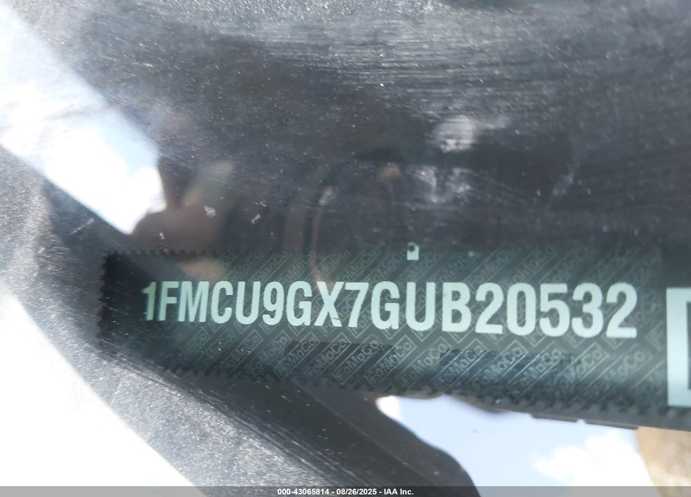 2016 FORD ESCAPE VIN: 1FMCU9GX7GUB20532