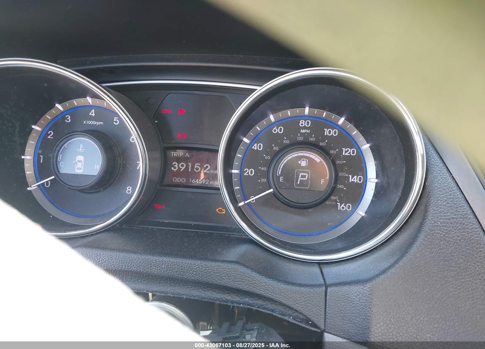 2013 HYUNDAI SONATA GLS VIN: 5NPEB4AC9DH614117