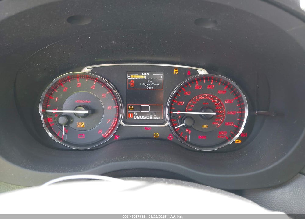 2017 SUBARU WRX VIN: JF1VA1B66H9833583