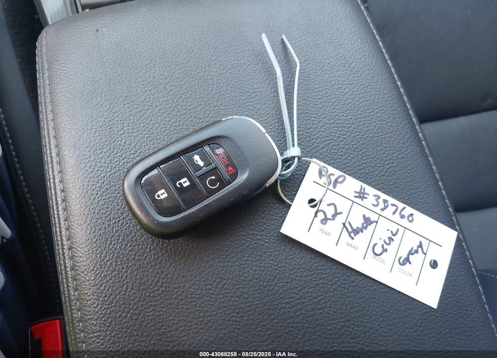 2022 HONDA CIVIC VIN: 2HGFE1F92NH311425
