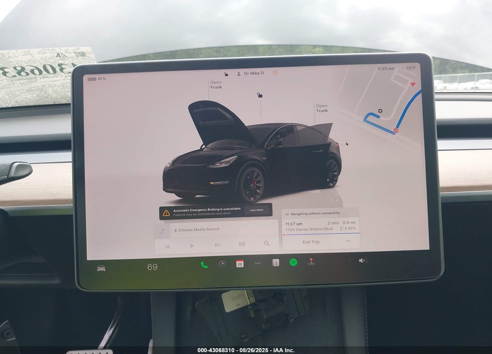 2022 TESLA MODEL Y PERFORMANCE DUAL MOTOR ALL-WHEEL DRIVE VIN: 7SAYGDEFXNF438720