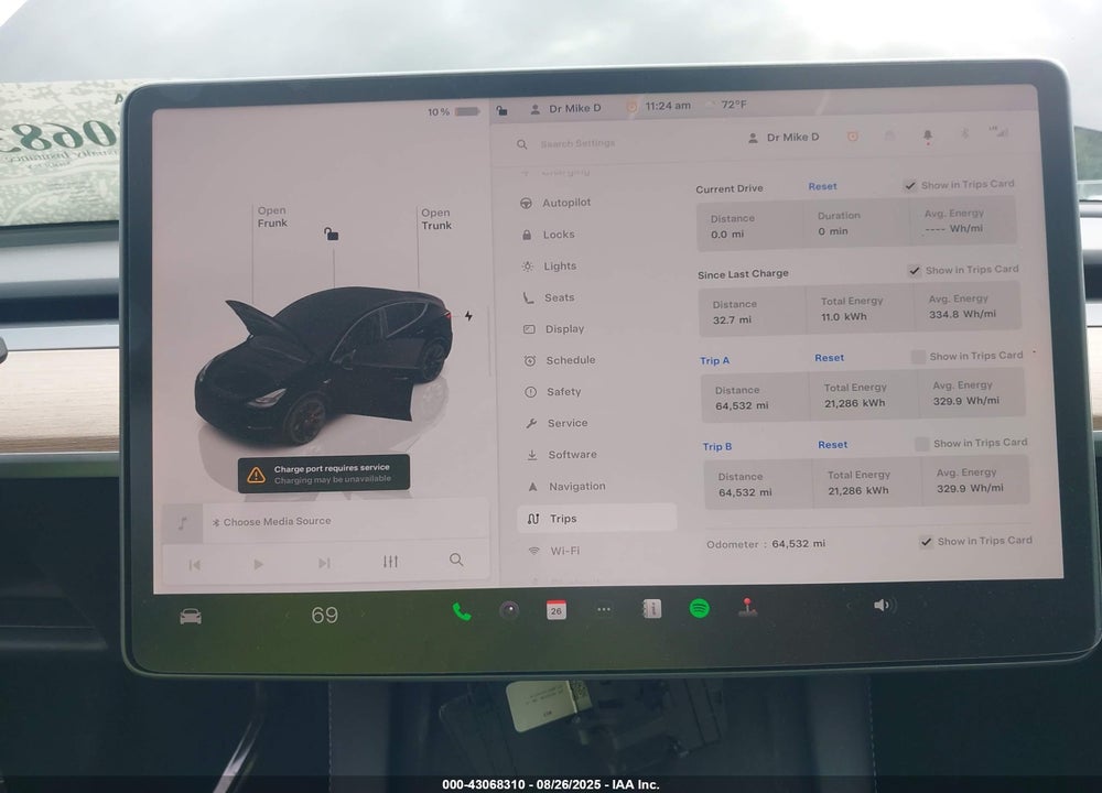 2022 TESLA MODEL Y PERFORMANCE DUAL MOTOR ALL-WHEEL DRIVE VIN: 7SAYGDEFXNF438720