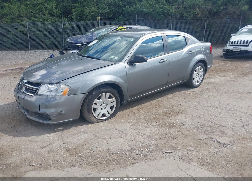 2012 DODGE AVENGER VIN: 1C3CDZAB0CN111584