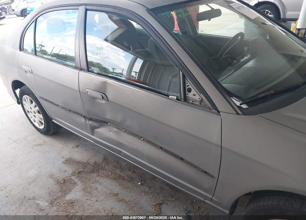 2005 HONDA CIVIC LX VIN: 2HGES16685H543246