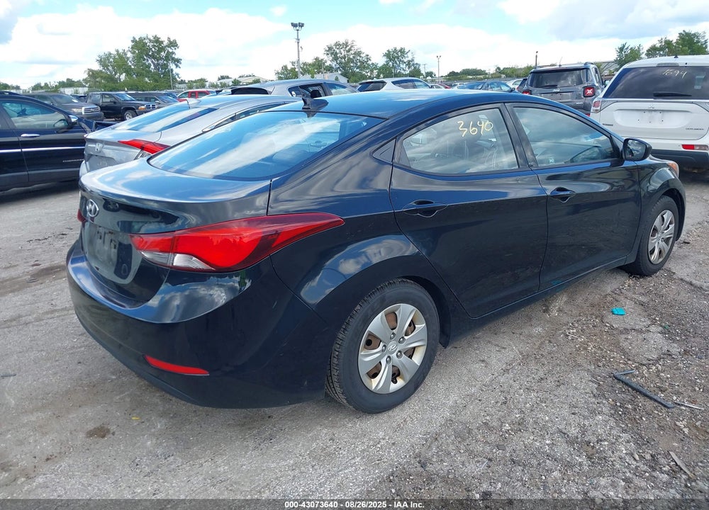 2016 HYUNDAI ELANTRA SE VIN: KMHDH4AE6GU581739