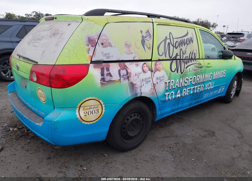 2008 TOYOTA SIENNA LE VIN: 5TDZK23C88S132211