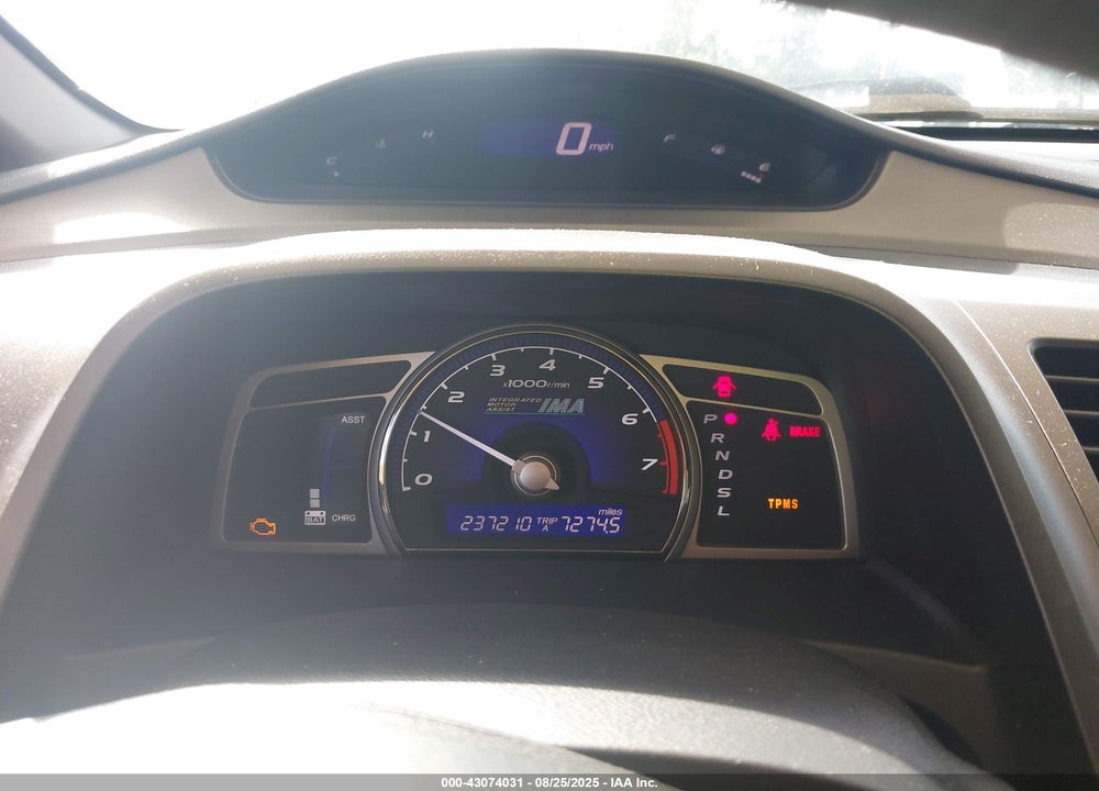 2009 HONDA CIVIC HYBRID VIN: JHMFA36279S004886
