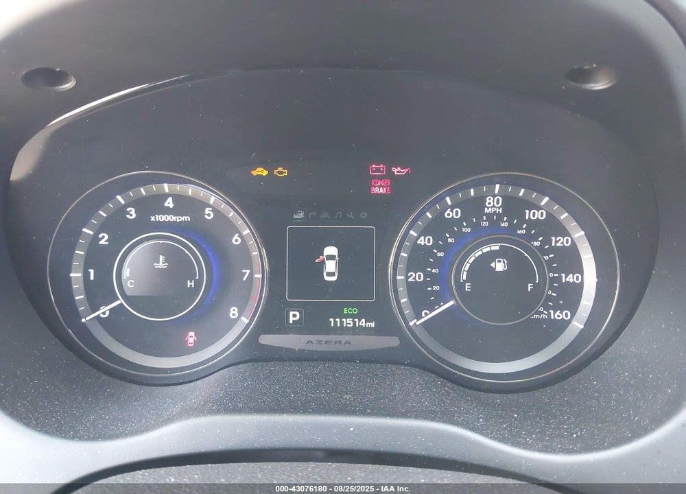 2015 HYUNDAI AZERA VIN: KMHFH4JG5FA478046