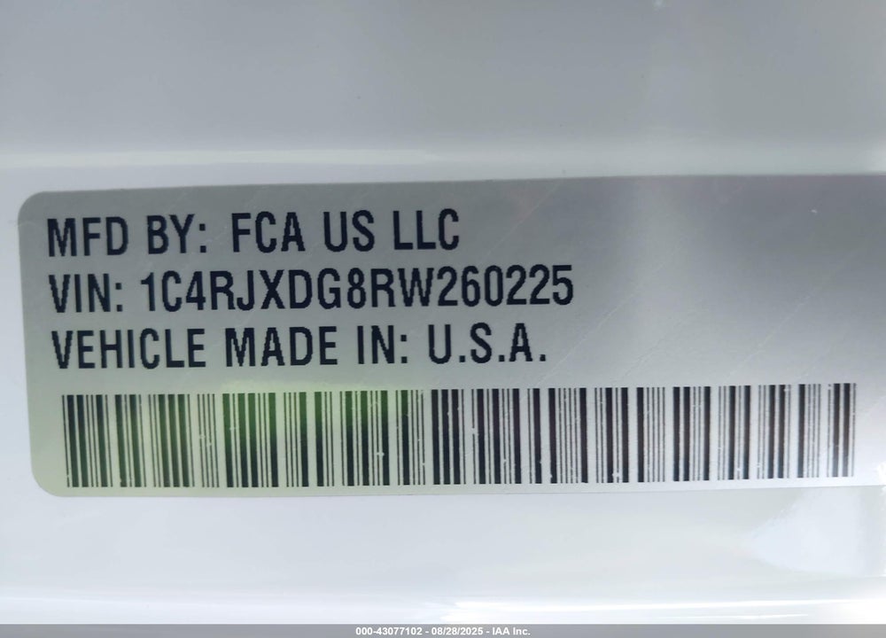 2024 JEEP WRANGLER / VIN: 1C4RJXDG8RW260225