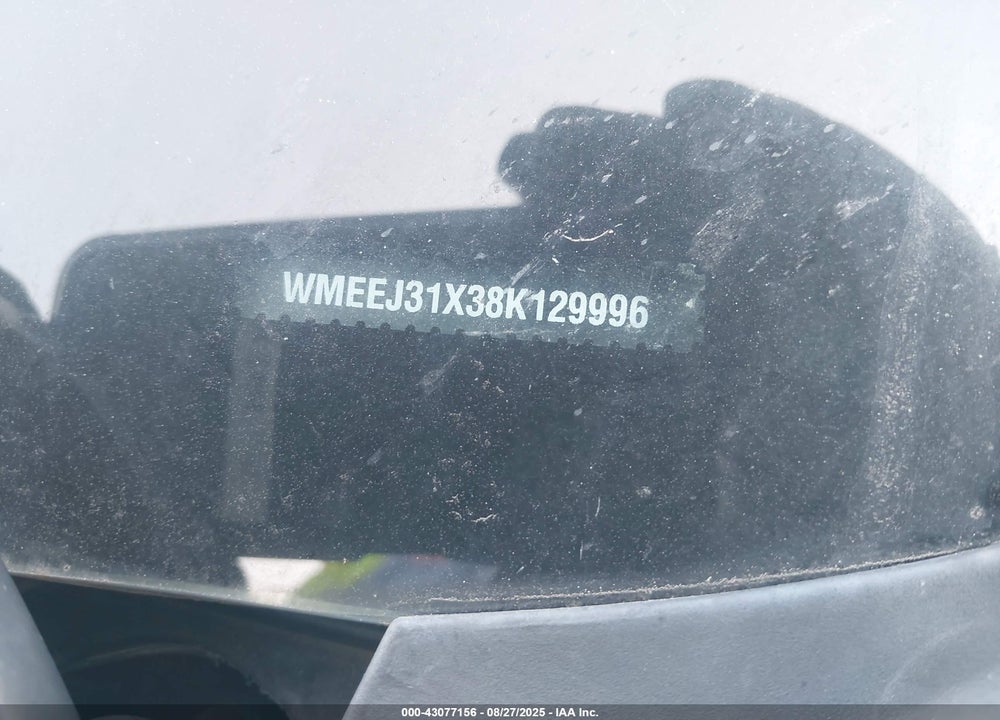 2008 SMART FORTWO VIN: WMEEJ31X38K129996