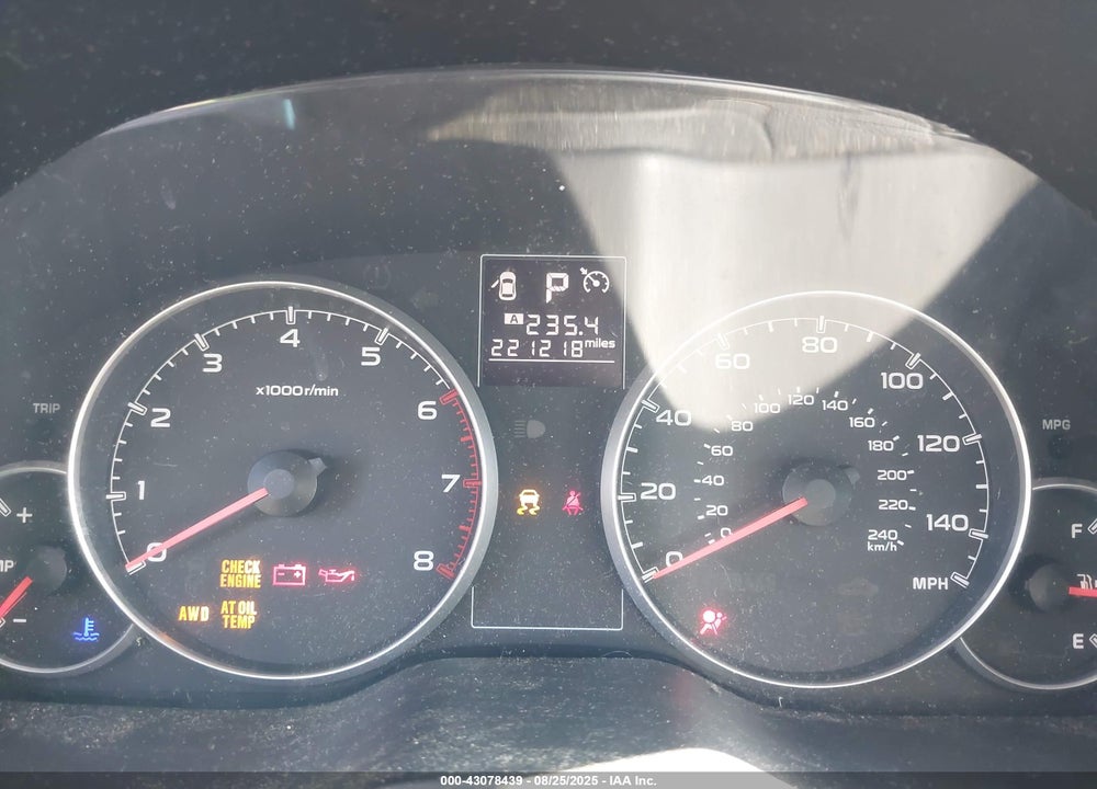 2013 SUBARU OUTBACK 2.5I VIN: 4S4BRBAC8D3242599