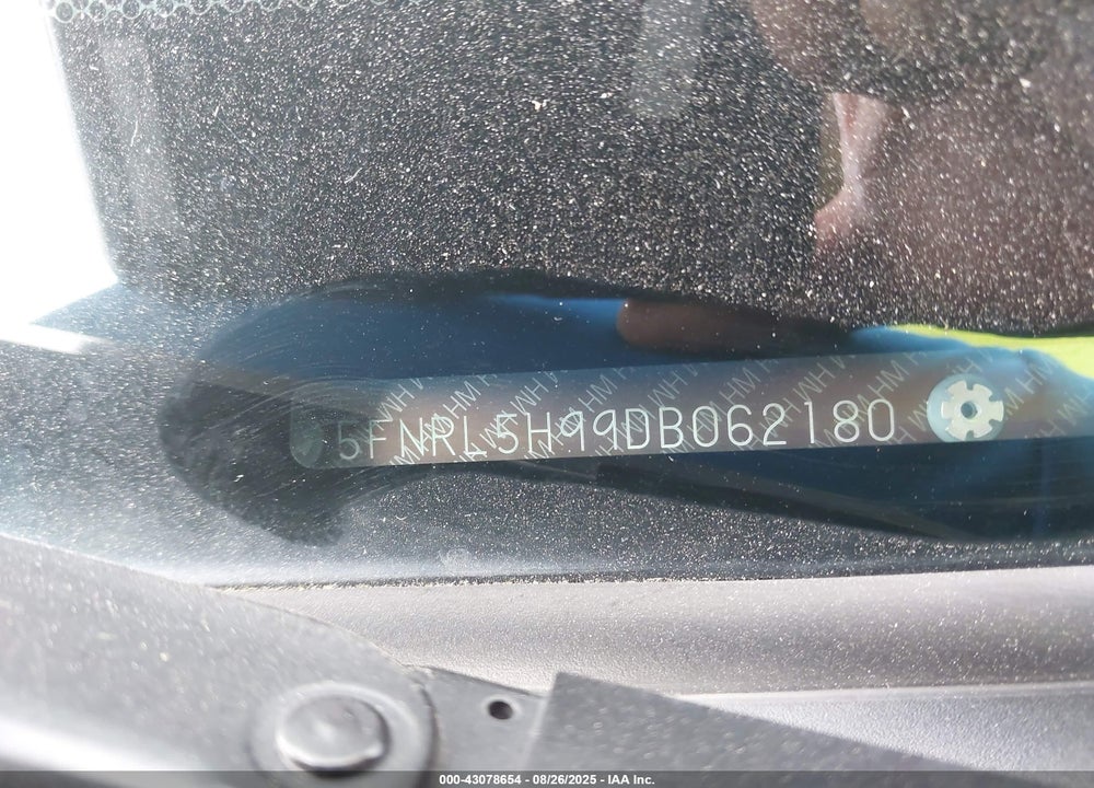 2013 HONDA ODYSSEY VIN: 5FNRL5H99DB062180