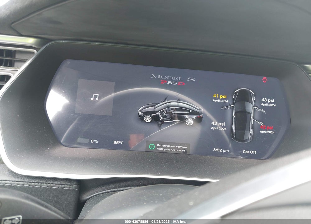 2015 TESLA MODEL S VIN: 5YJSA1H2XFFP68743