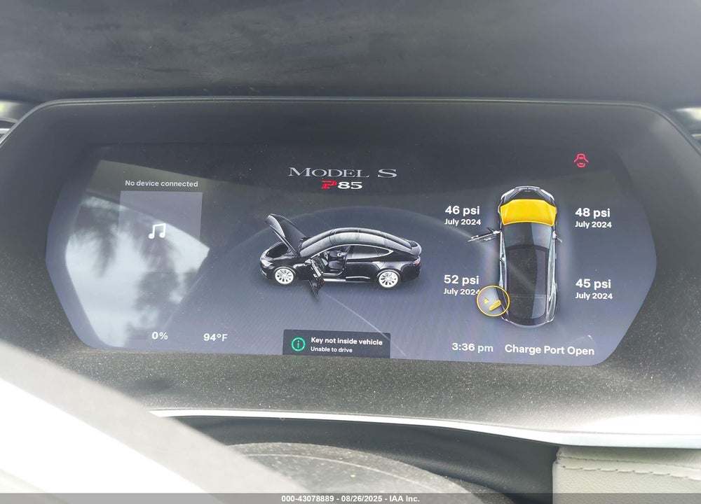 2013 TESLA MODEL S VIN: 5YJSA1DPXDFP13515