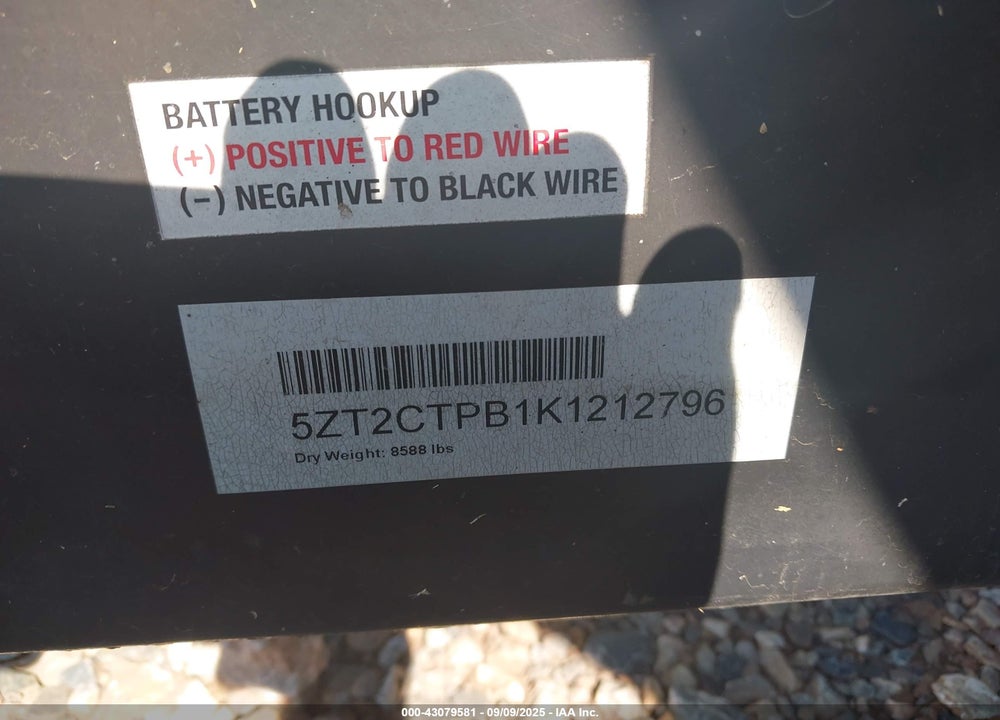 2019 FOREST RIVER OTHER VIN: 5ZT2CTPB1K1212796