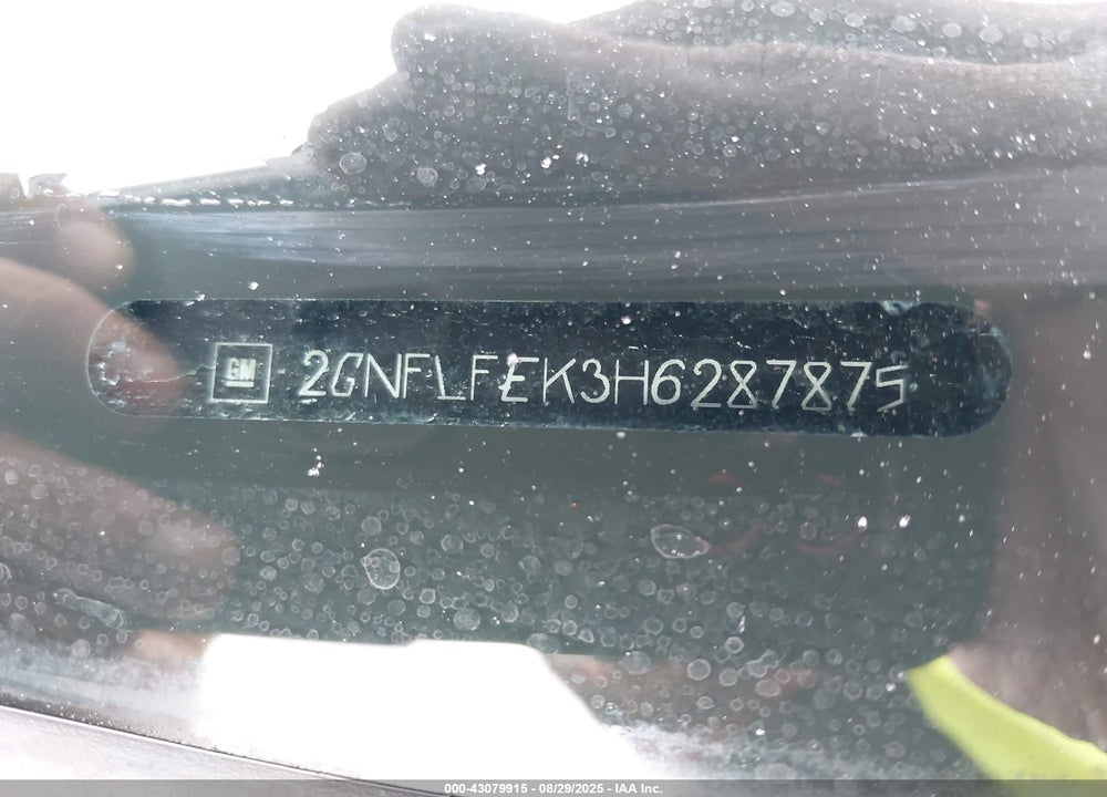 2017 CHEVROLET EQUINOX VIN: 2GNFLFEK3H6287875