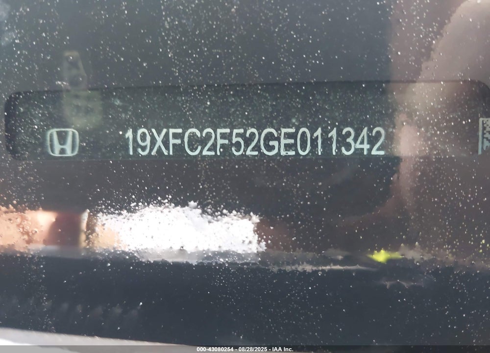 2016 HONDA CIVIC VIN: 19XFC2F52GE011342