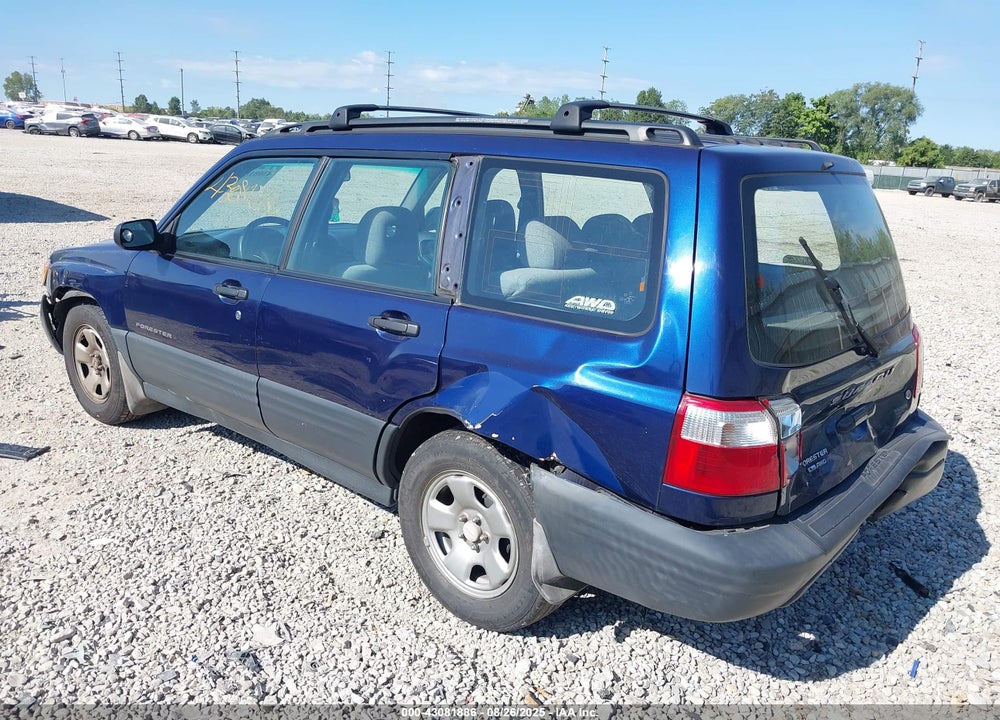 2002 SUBARU FORESTER L VIN: JF1SF63582H757286