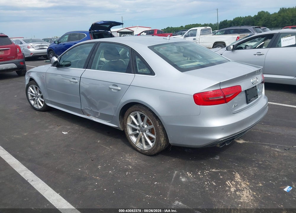 2014 AUDI A4 2.0T PREMIUM VIN: WAUFFAFL2EN036330