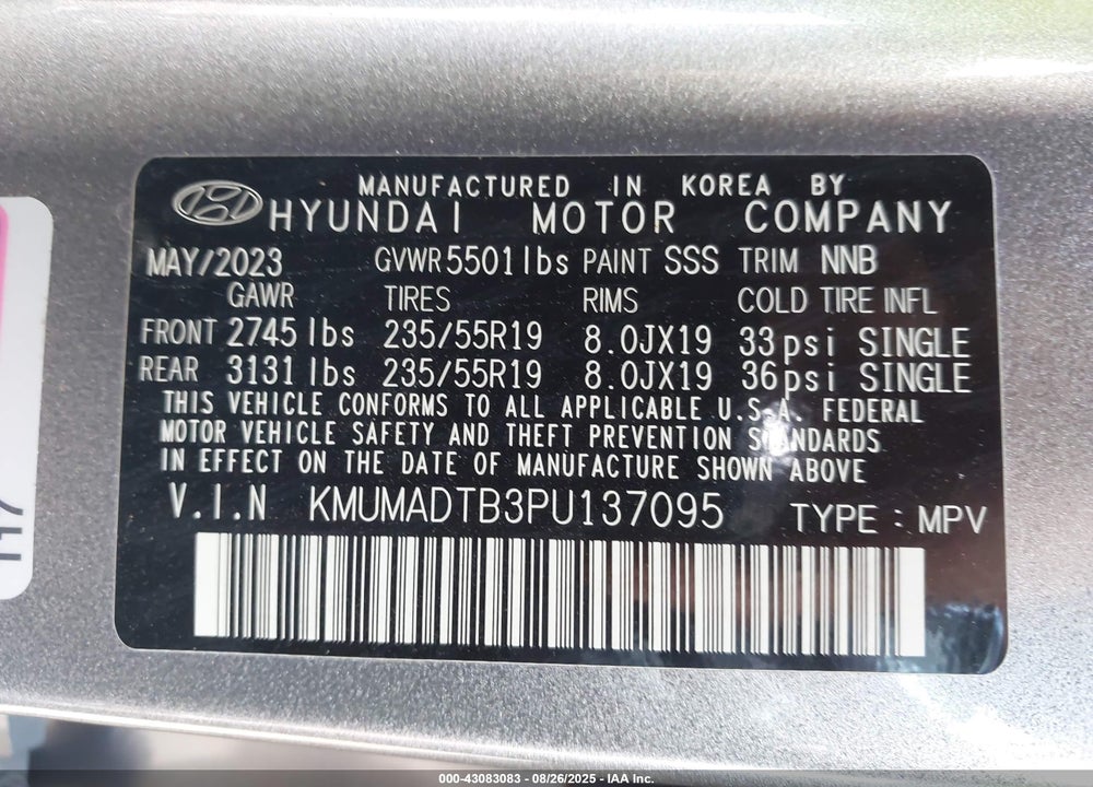2023 GENESIS GV70 VIN: KMUMADTB3PU137095
