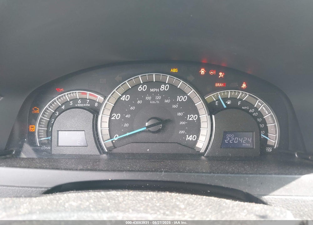 2012 TOYOTA CAMRY VIN: 4T1BF1FK8CU624451